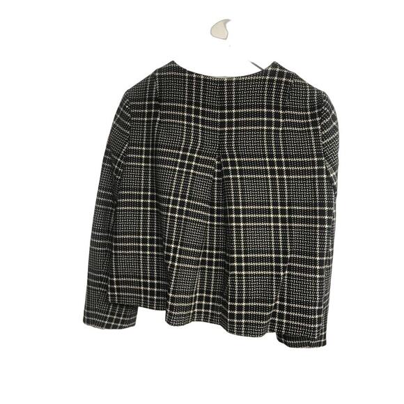 Zara plaid checkered jacket with back pleat size XS - Picture 4 of 14